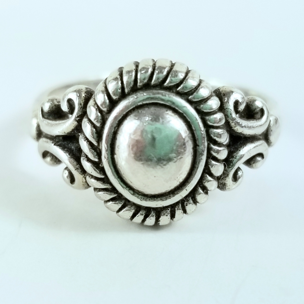 Sz 6.5 Brighton Sterling Silver Cabochon Cable Ring Retired - Picture 6 of 12